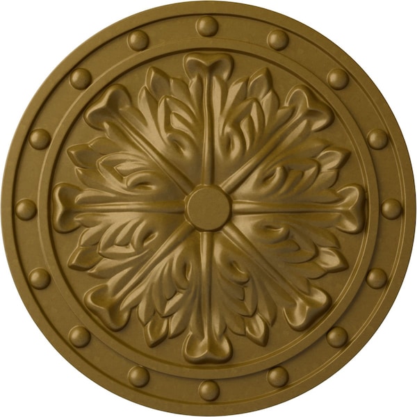 Ekena Millwork Foster Acanthus Leaf Ceiling Medallion (Fits Canopies up to 2 1/4"), 20 1/2"OD x 1 1/2"P, Gold CM20FOGLS - main